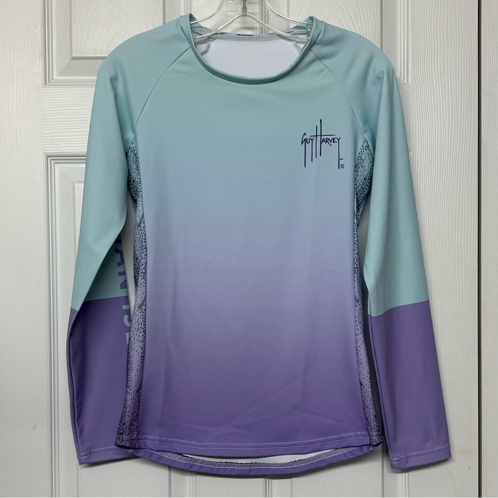 Guy Harvey Long Sleeve Fish Graphic Rash Guard Cayman Islands Sz M